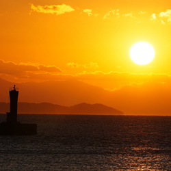 加太の夕陽